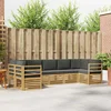 Sekcijska garnitura 7 pcs Bijela i antracit 304 x 126,5 x 73 cm