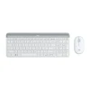Tipkovnica + miška LOGITECH MK470 Slim Wireless, brezžična, bela