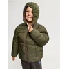 Sinsay - Jakna puffer sa kapuljacom i reflektujućim detaljima - khaki