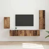 Set TV komoda Zidne 4 pcs Staro drvo Konstruirano drvo