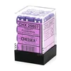 Kockice Chessex - Opaque - Purple & White - Dice Block (36) 12mm