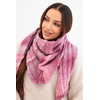 Kesi Womens soft and warm wool scarf in colorful stripes KN19 dark pink