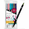 Tombow ABT obojestranski čopičast marker - Vintage barve 6 kosov