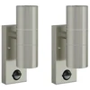 Vanjska zidna lampa 2 pcs Srebrno 7 x 10 x 22 cm