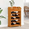 Stalak za vino Smeđa 58 x 28 x 90 cm Čvrsto borovo drvo