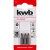 KWB - PZ1 bit 25mm, Ind. Čelik - 3 kom,1/4; C 6.3 prihvat - TQ 60 - (49121101)