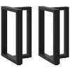Noge za blagovaonski stol T-oblika 2 kom Crne 60x35x(72-73) cm Čelik