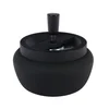 Velik vrtljivi pepelnik 11cm črn mat 22395