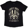 Guns N Roses Top Hat, Skull & Pistols Las Vegas Black M Ženske Majica