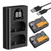 K&F LP-E6P Camera Battery 2400mAh, 2-pack + Charger