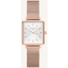 Rosefield The Mini Boxy XS White Sunray Mesh Rose gold QMWMRG-Q040