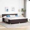 LED Box Spring Krevet Tamno smeđa 200 x 200 cm tkanina