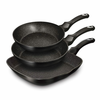 KINGHoff Komplet 3 granitnih ponvic Berlinger Haus Bh-6157 Black Silver