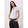 Trendyol Bluza črna/bela