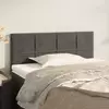 Vidaxl vidaXL Vzglavje za posteljo temno sivo 100x5x78/88 cm žametno