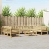 Set vanjskih sofa s jastukom 10 pcs Bijela i bež