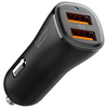 shumee 30W Spigen 2xUSB-A avtomobilski polnilnik črne barve