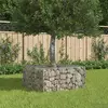 vidaXL Gabionska dvignjena postelja srebrna 80 x 80 x 40 cm