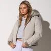 Cropp - Prošivena puffer jakna s kapuljačom - nude