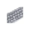 Ispucale staklene perle kugla 8 mm siva-niska 40 cm