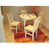 eoshop Jedilna miza okrogla 80 cm iz masivnega bora (barva lesa: jelša)