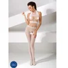 Ženski sexy mrežasti kombinezon Bodystocking, Beli