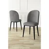 Hanah Home set trpezarijskih stolica Aste 8 kom, siva tkanina Babyface, crne metalne noge