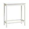 Vidaxl Barska miza bela 100x50x110 cm trdna borovina