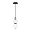 Viokef LED obesna svetilka Gemma, višina 32 cm, barvna, steklo/keramika/kovina - Dnevna soba/jedilnica - opal, rjava, siva, črna