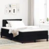 vidaXL vidaXL Boks vzmetnica z vzmetnico & LED Črna 120x190 cm Tkanina, (22156471)