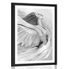 Plakat s paspartujem svobodni angel v črnobeli varianti - 20x30 black