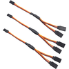 Komplet 10 servo podaljškov 1 do 2 Y | 300 mm, 3-pinski JR moški in Futaba ženski | Združljiv z RC droni, helikopterji, avtomobili