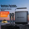 Sansui Bluetooth karaoke zvučnik sa 2 mikrofona G1, USB, Crni