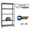 Polica metal-metal 187x100x40cm, 5x140kg Galva