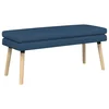 Vidaxl Dvojna klop Modra 110 x 40 x 47 cm Blago