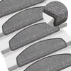 Prostirke za stepenice 10 kom 65x24x4 cm tamno sive poluokrugle velike