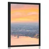 Plakat sončni zahod v Bangkoku - 60x90 black