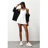 Trendyol White Piping Detail 2 Layered Tennis Knitted Sports Dress With Shorts