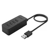 Orico W5P-U2-100 HUB adapter USB - 4x USB 2.0 / micro USB, črna