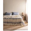Madame Coco Set Letnje Poteljine Clair, Pamučni, 3 komada, 160x220cm, Plavo-bež