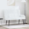 Sofa za dvije osobe Bijela 115 x 61 x 87 cm Tkanina
