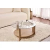 Hanah Home Klub sto Clara, 75x40x75 cm, Boje hrasta