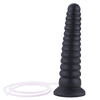 HiSmith HSW03-L-F Squirting Tower Shape Silicone Dildo Anal Toy KlicLok 26cm Black