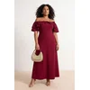 Trendyol Curve Ženska haljina Tbbss26Ah00005, Bordo