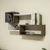 Hanah Home Zidna polica Afro, 90.6x51x20 cm,Braon-bela