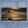 tulup.si Slika na akrilnem steklu Morje pier sunset 140x70 cm 4 obešalnika