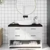 Vidaxl vidaXL Kopalniški pult temno rjave barve 120x60x(2-6) cm masiven les