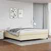 Krevet s oprugama i madracem krem 200x200 cm od umjetne kože
