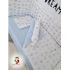 Bubamara037 Set posteljine za krevetac sa ravnom ogradicom Glitter, Plavi