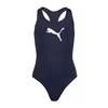 Puma Girls Racerback Swimsuit, Blue, Size 6 Y, Clothing